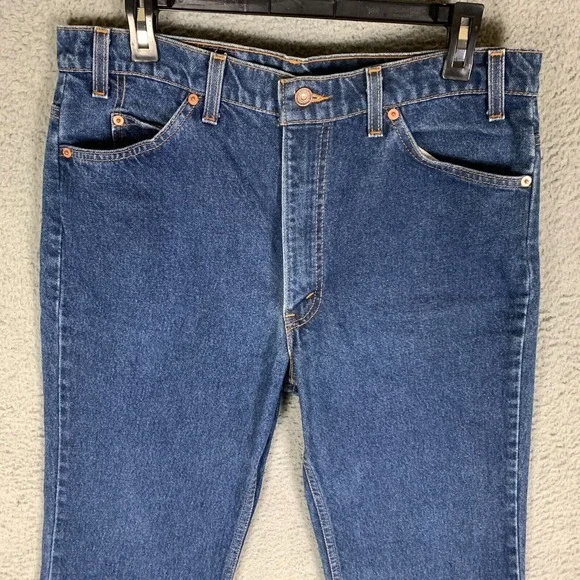 Vintage Levi's 517 Jeans Mens 36 x 34 Blue Orange Tab Straight USA Made 90s VTG
